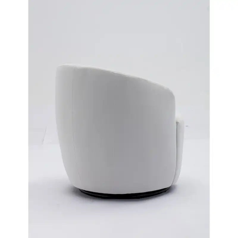 Fauteuil pivotant en velours avec anneau métallique à revêtement en poudre noir