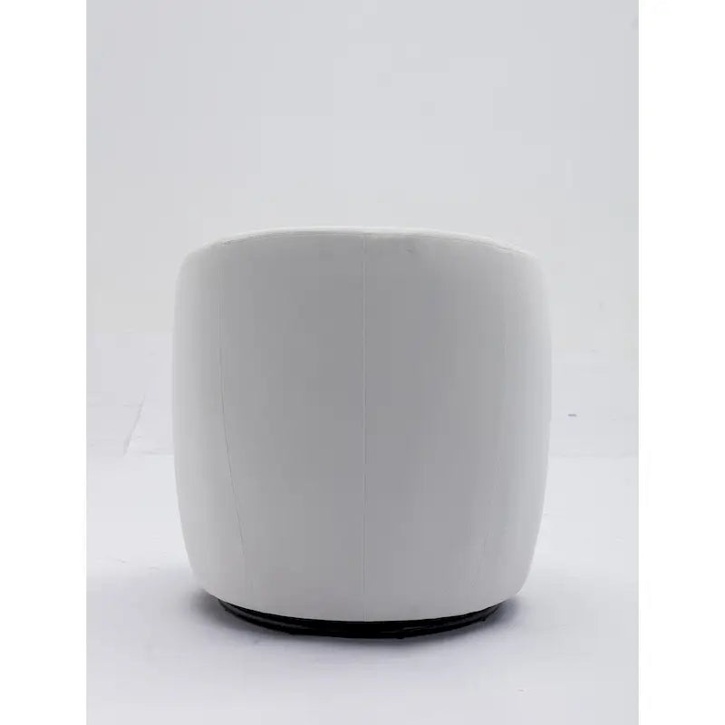 Fauteuil pivotant en velours avec anneau métallique à revêtement en poudre noir