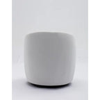 Fauteuil pivotant en velours avec anneau métallique à revêtement en poudre noir