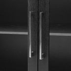 Meuble d'appoint 3 portes en MDF de 34 pouces de haut avec étagère réglable