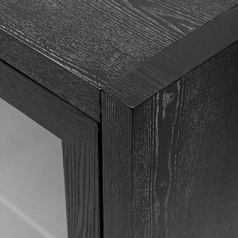 Meuble d'appoint 3 portes en MDF de 34 pouces de haut avec étagère réglable