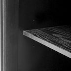 Meuble d'appoint 3 portes en MDF de 34 pouces de haut avec étagère réglable