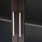 Meuble d'appoint 3 portes en MDF de 34 pouces de haut avec étagère réglable