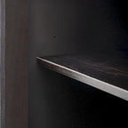 Meuble d'appoint 3 portes en MDF de 34 pouces de haut avec étagère réglable