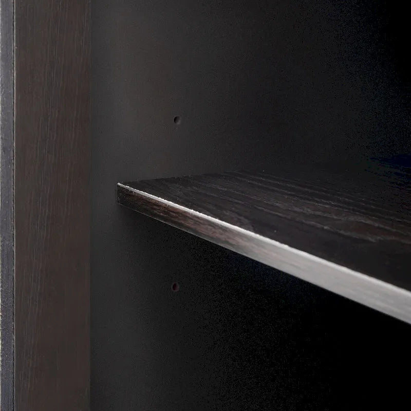 Meuble d'appoint 3 portes en MDF de 34 pouces de haut avec étagère réglable