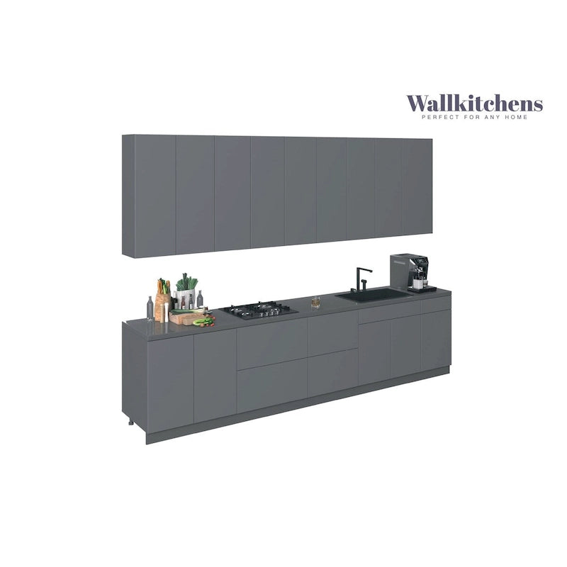 Collection Epicure de Kitchen Elite, base grise, largeur 11 pi (138 x 24 po)