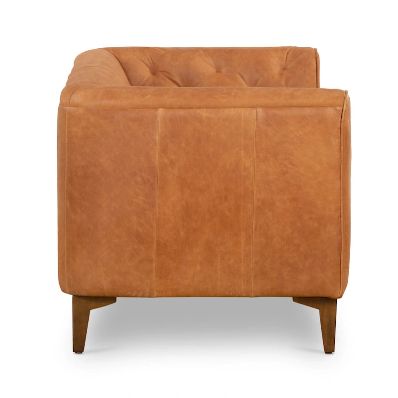 Canapé d'appartement Essex 74 de Poly &amp; Bark - Cuir italien pleine fleur véritable