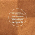 Canapé d'appartement Essex 74 de Poly &amp; Bark - Cuir italien pleine fleur véritable