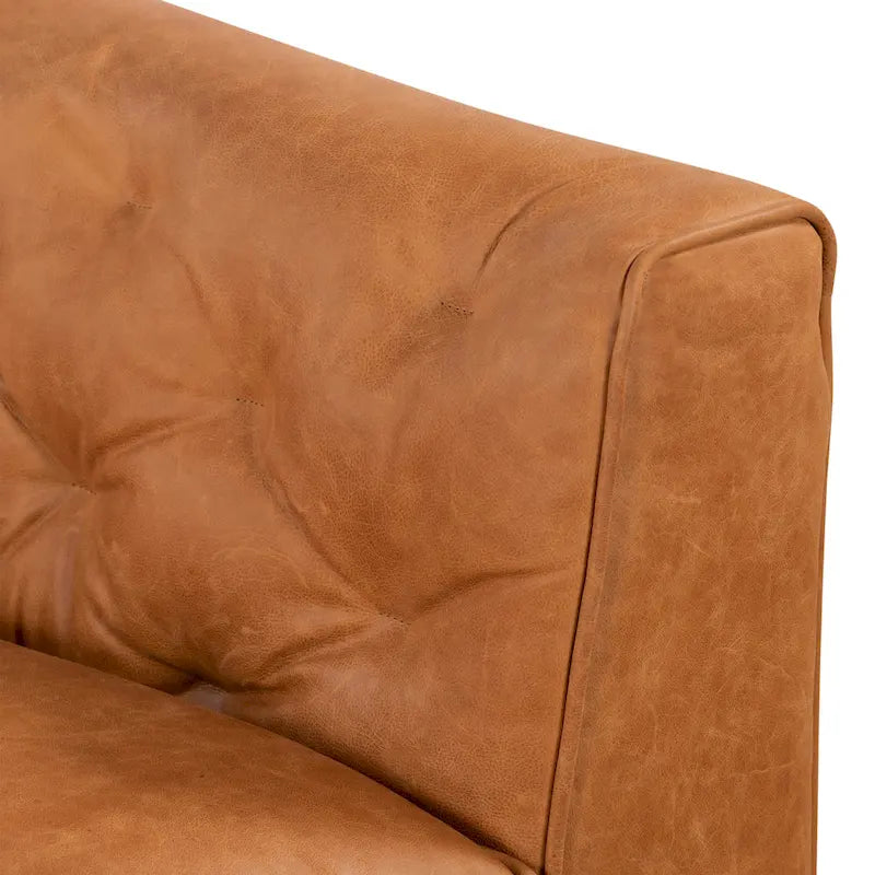 Canapé d'appartement Essex 74 de Poly &amp; Bark - Cuir italien pleine fleur véritable