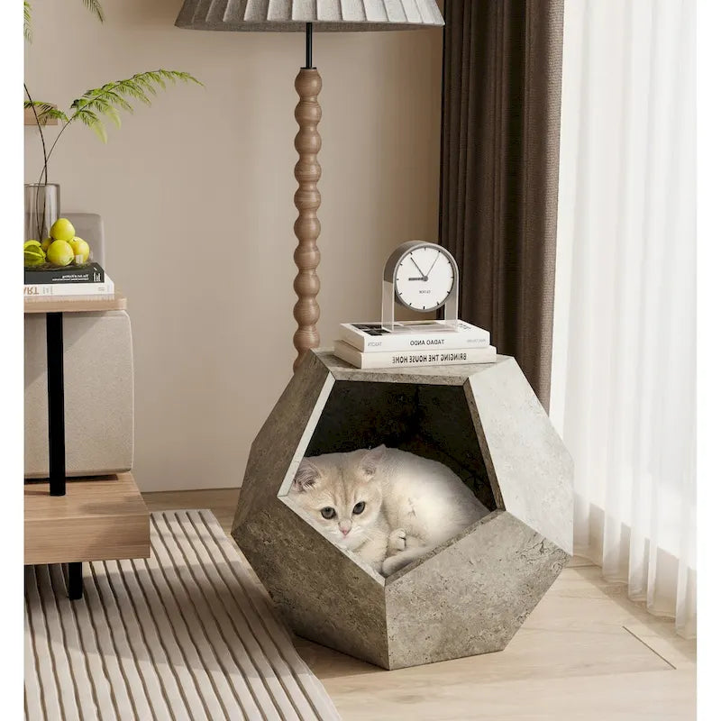 25,98 Meuble moderne pour animaux de compagnie, niche pour chat, table d'appoint