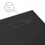 Meuble TV cheminée 58 W avec foyer de 18 pouces, éclairage LED et prise USB - 58 cm (L) x 15,5 cm (P) x 24,4 cm (H)