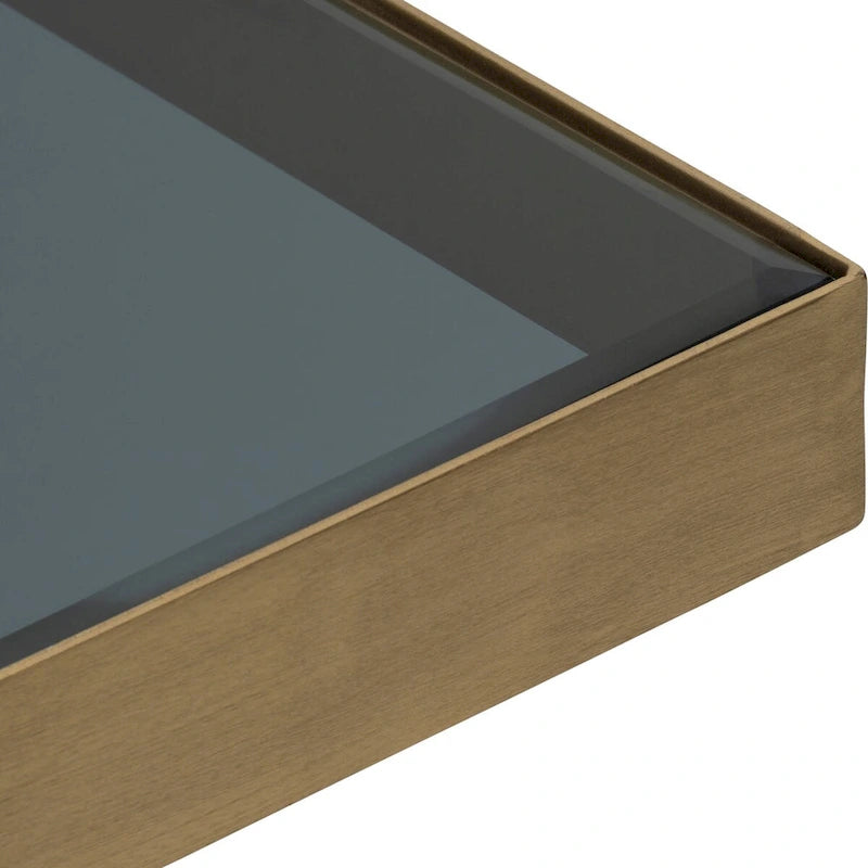 Table d'appoint Sagebrook Home Modern Glam 20 en métal et verre doré et noir - 56 x 56 x 51 cm