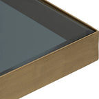 Table d'appoint Sagebrook Home Modern Glam 20 en métal et verre doré et noir - 56 x 56 x 51 cm