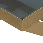 Table d'appoint Sagebrook Home Modern Glam 20 en métal et verre doré et noir - 56 x 56 x 51 cm