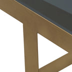 Table d'appoint Sagebrook Home Modern Glam 20 en métal et verre doré et noir - 56 x 56 x 51 cm