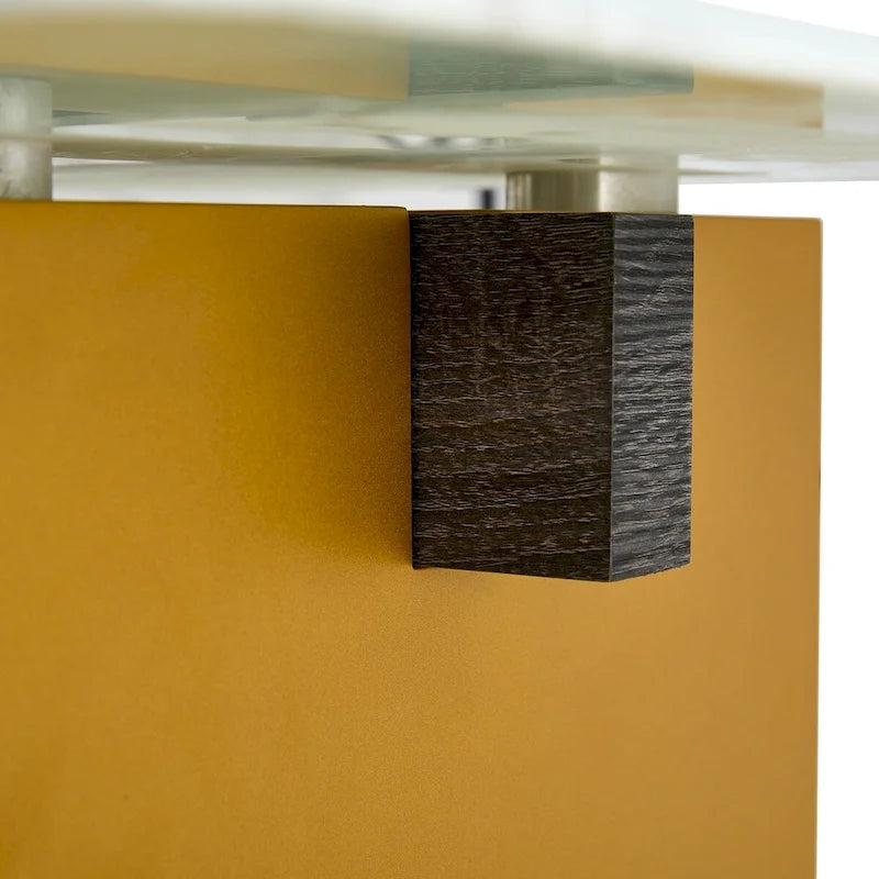 Table basse moderne minimaliste en verre trempé transparent