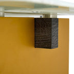 Table basse moderne minimaliste en verre trempé transparent