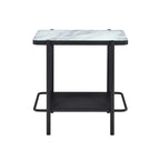 Ensemble de 3 tables basses contemporaines Puetz avec plateau en verre blanc, par Furniture of America
