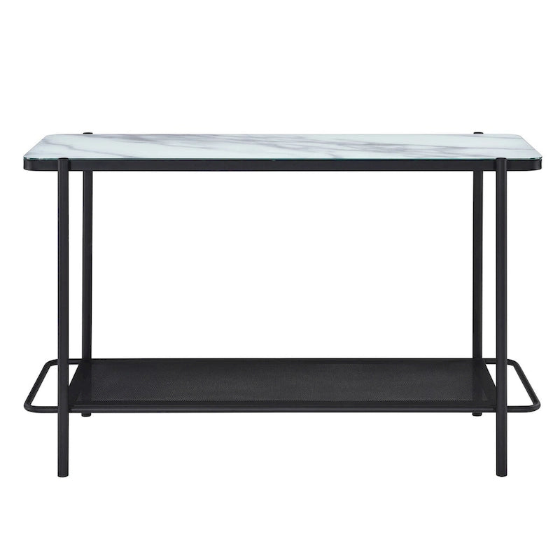 Ensemble de 3 tables basses contemporaines Puetz avec plateau en verre blanc, par Furniture of America