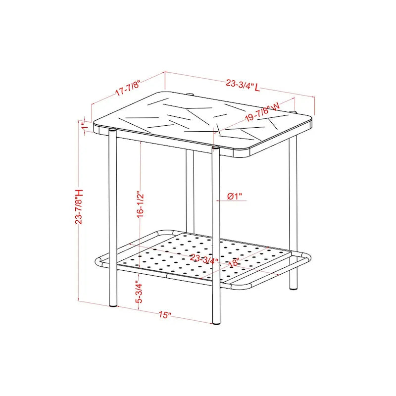 Ensemble de 3 tables basses contemporaines Puetz avec plateau en verre blanc, par Furniture of America