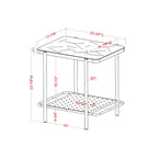 Ensemble de 3 tables basses contemporaines Puetz avec plateau en verre blanc, par Furniture of America