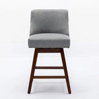 Tabourets de bar pivotants à hauteur de comptoir, hauteur d'assise 66 cm, ensemble de 2 tabourets de bar rembourrés en tissu