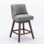 Tabourets de bar pivotants à hauteur de comptoir, hauteur d'assise 66 cm, ensemble de 2 tabourets de bar rembourrés en tissu