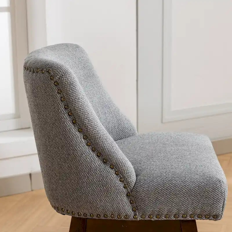 Tabourets de bar pivotants à hauteur de comptoir, hauteur d'assise 66 cm, ensemble de 2 tabourets de bar rembourrés en tissu