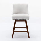 Tabourets de bar pivotants à hauteur de comptoir, hauteur d'assise 66 cm, ensemble de 2 tabourets de bar rembourrés en tissu