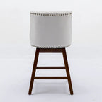 Tabourets de bar pivotants à hauteur de comptoir, hauteur d'assise 66 cm, ensemble de 2 tabourets de bar rembourrés en tissu