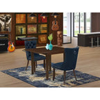 East West Furniture Kitchen Table Set Consists of a Rectangle Dining Table and Parson Chairs, Mahogany (Pieces Options)