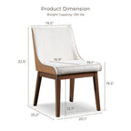 Ensemble de table à manger rectangulaire 5 pièces Beau I en noyer, style milieu du siècle, de Furniture of America