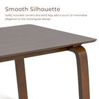 Ensemble de table à manger rectangulaire 5 pièces Beau I en noyer, style milieu du siècle, de Furniture of America