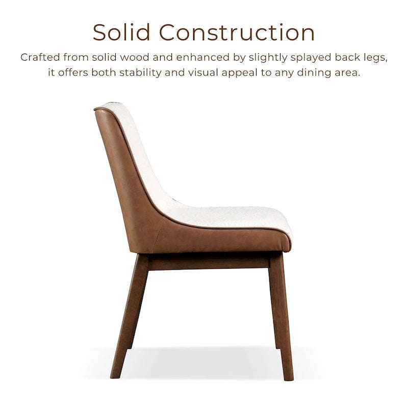 Ensemble de table à manger rectangulaire 5 pièces Beau I en noyer, style milieu du siècle, de Furniture of America