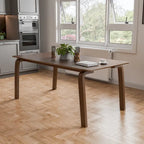 Ensemble de table à manger rectangulaire 5 pièces Beau I en noyer, style milieu du siècle, de Furniture of America