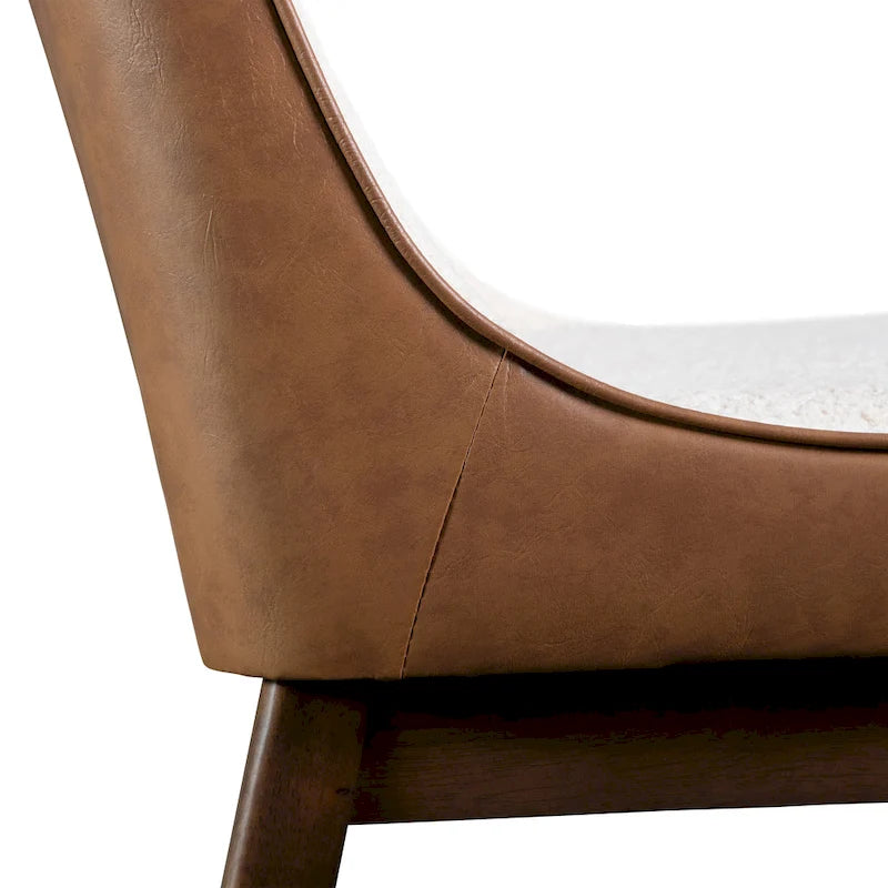 Ensemble de table à manger rectangulaire 5 pièces Beau I en noyer, style milieu du siècle, de Furniture of America