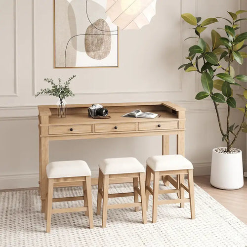 Ensemble table et bar de salle à manger 4 pièces