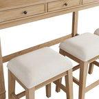 Ensemble table et bar de salle à manger 4 pièces