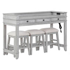 Ensemble table et bar de salle à manger 4 pièces