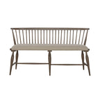 Ensemble de table rectangulaire 6 pièces style ferme américaine, couleur taupe poussiéreux