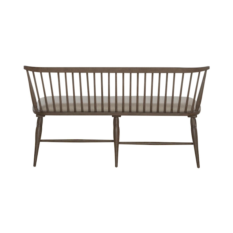 Ensemble de table rectangulaire 6 pièces style ferme américaine, couleur taupe poussiéreux