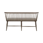 Ensemble de table rectangulaire 6 pièces style ferme américaine, couleur taupe poussiéreux