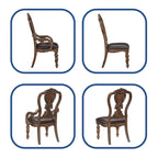 Ensemble de salle à manger 9 pièces avec rallonge, 2 fauteuils et 6 chaises.