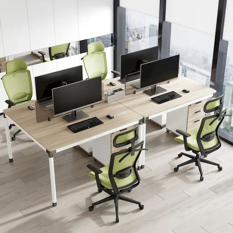 Chaise de bureau ergonomique FlexiSpot pivotante à 360°, réglable en hauteur, en maille, avec appui-tête, soutien lombaire et accoudoirs réglables.