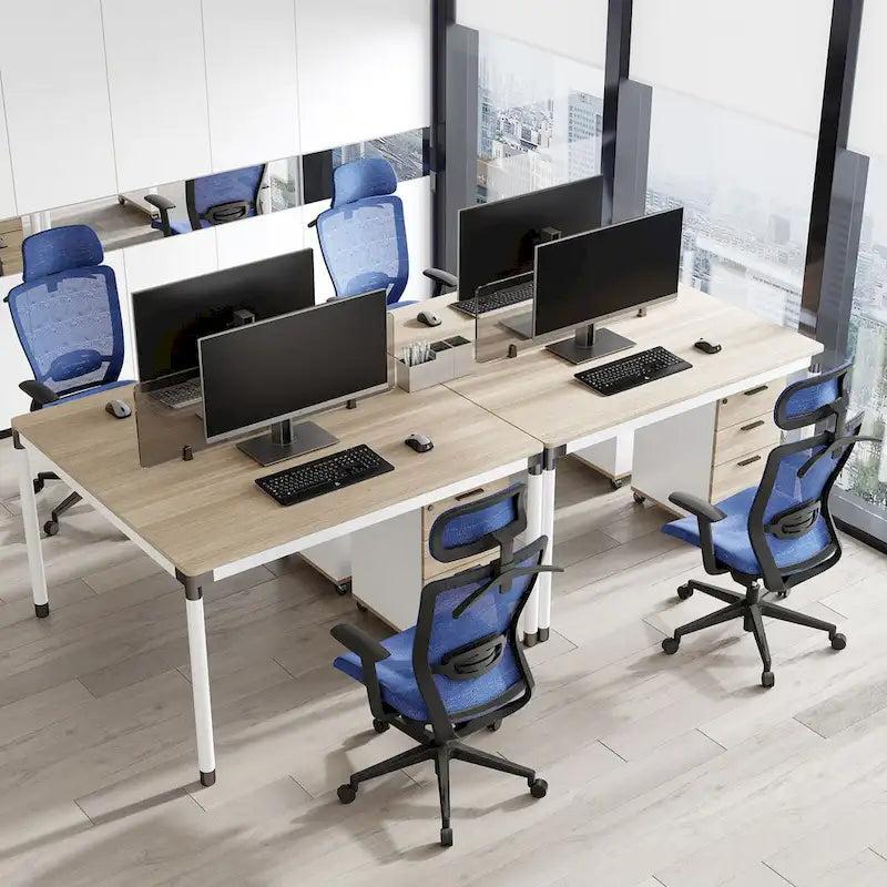 Chaise de bureau ergonomique FlexiSpot pivotante à 360°, réglable en hauteur, en maille, avec appui-tête, soutien lombaire et accoudoirs réglables.