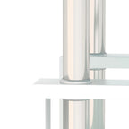 Table basse/table d'appoint carrée moderne en verre trempé - 17,72L x 17,72l x 20,5H,