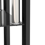 Table basse/table d'appoint carrée moderne en verre trempé - 17,72L x 17,72l x 20,5H,