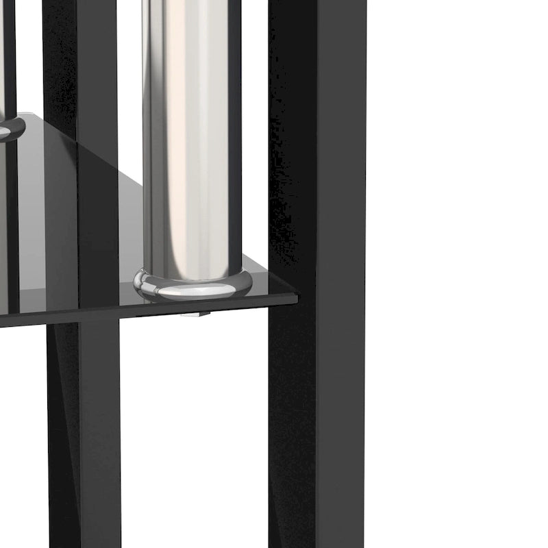 Table basse/table d'appoint carrée moderne en verre trempé - 17,72L x 17,72l x 20,5H,