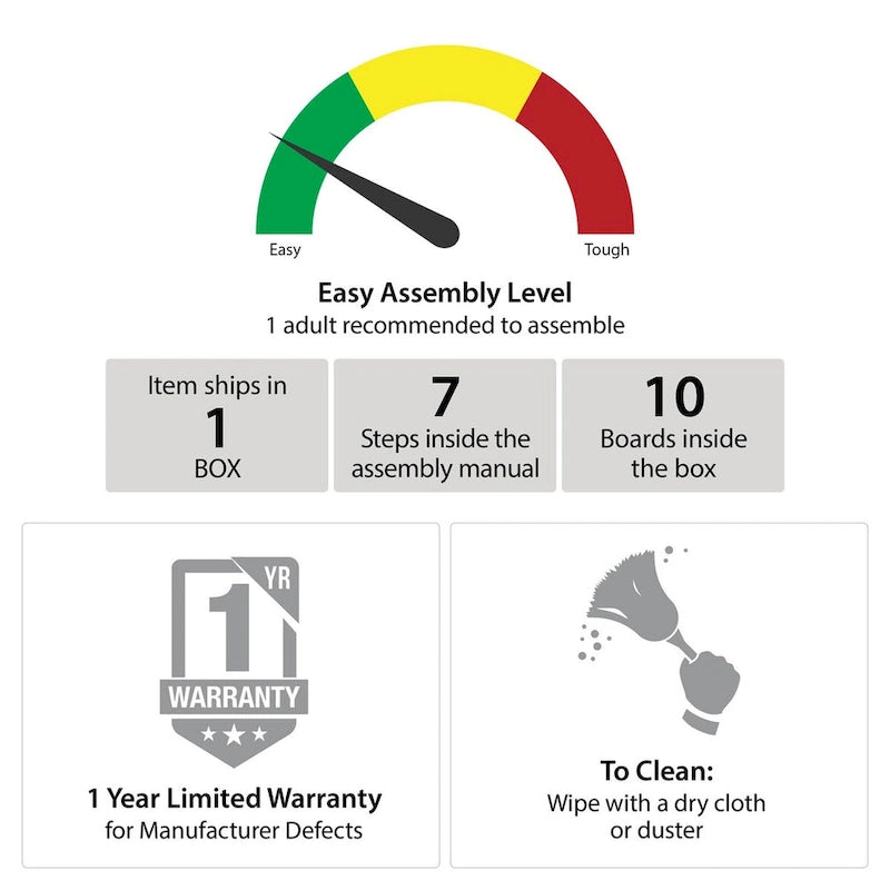 Table basse rectangulaire contemporaine Ameriwood Home Novaris