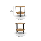 Table d'appoint ronde en menuiserie